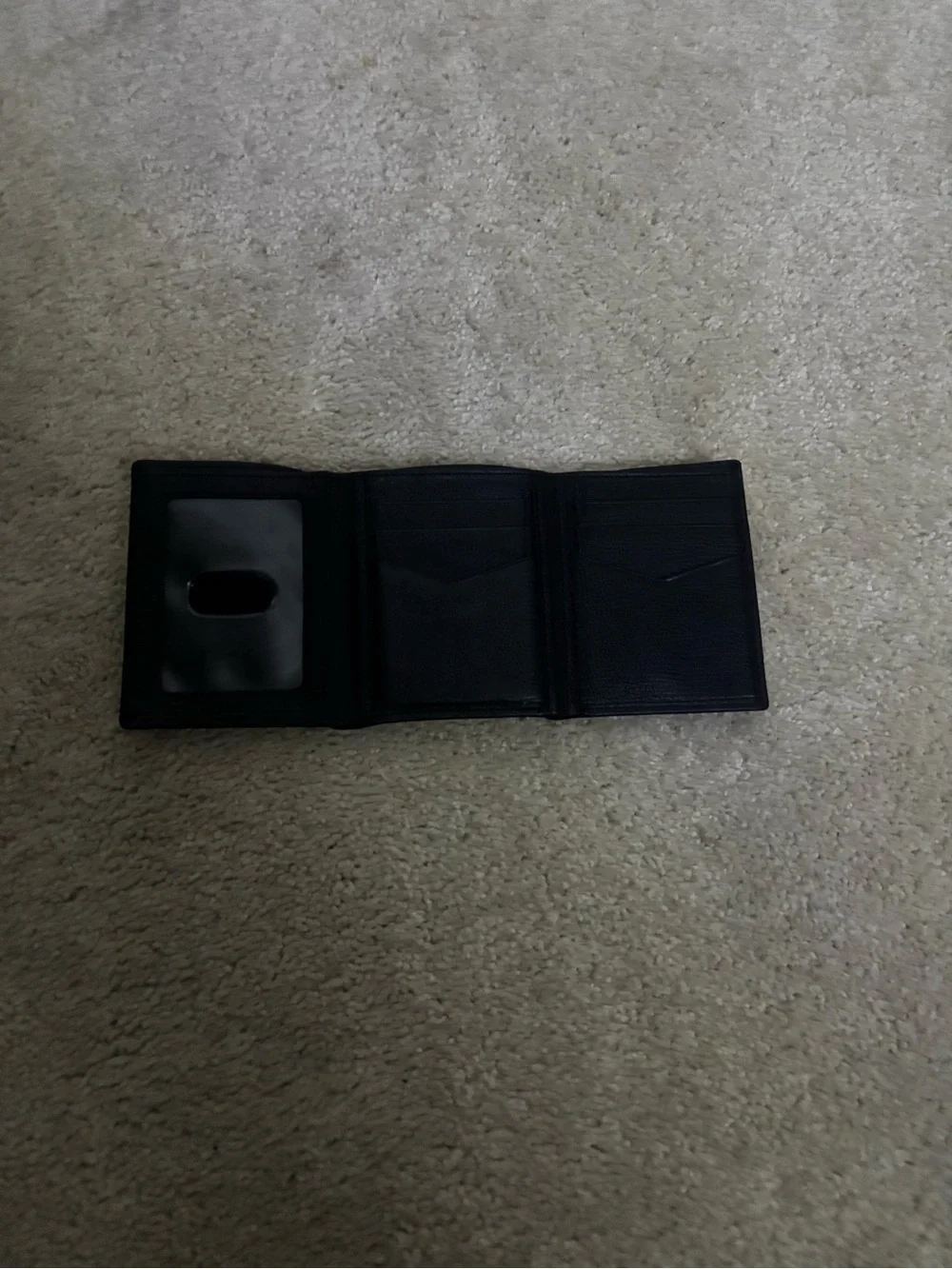 Men's Black Leather Bi-Fold Wallet - Fossil Brand